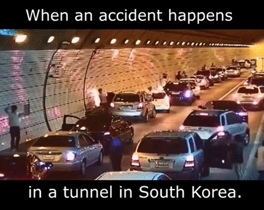 韓国のトンネル事故