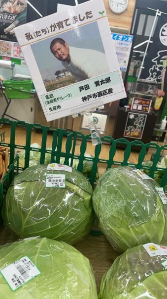 日本の野菜売り場
